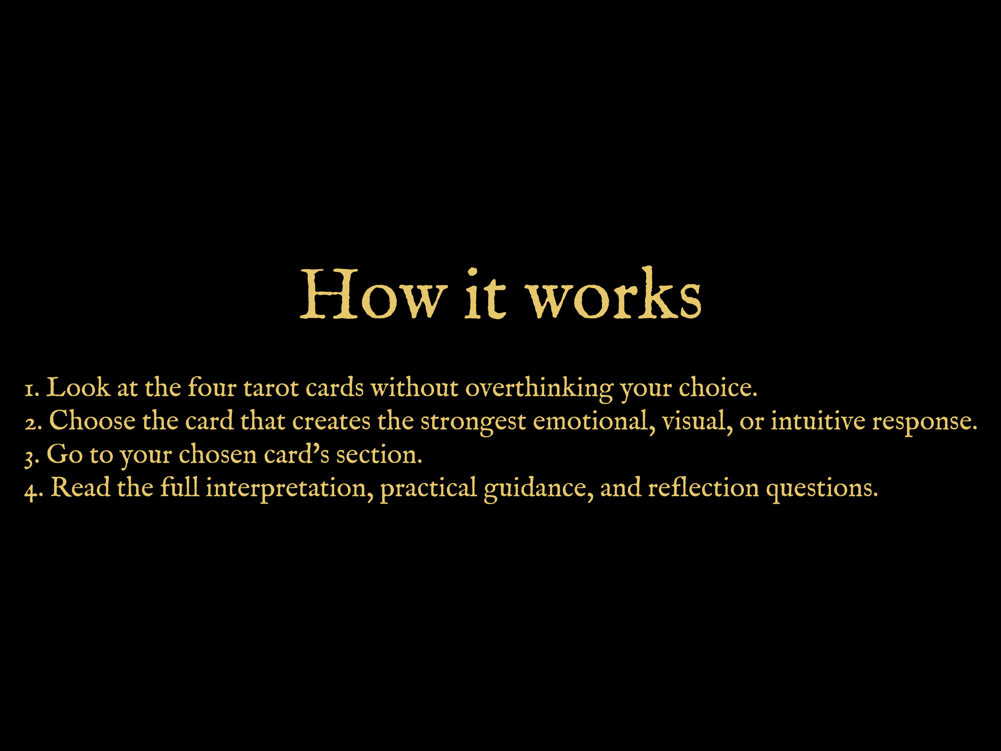 how tarot reading works